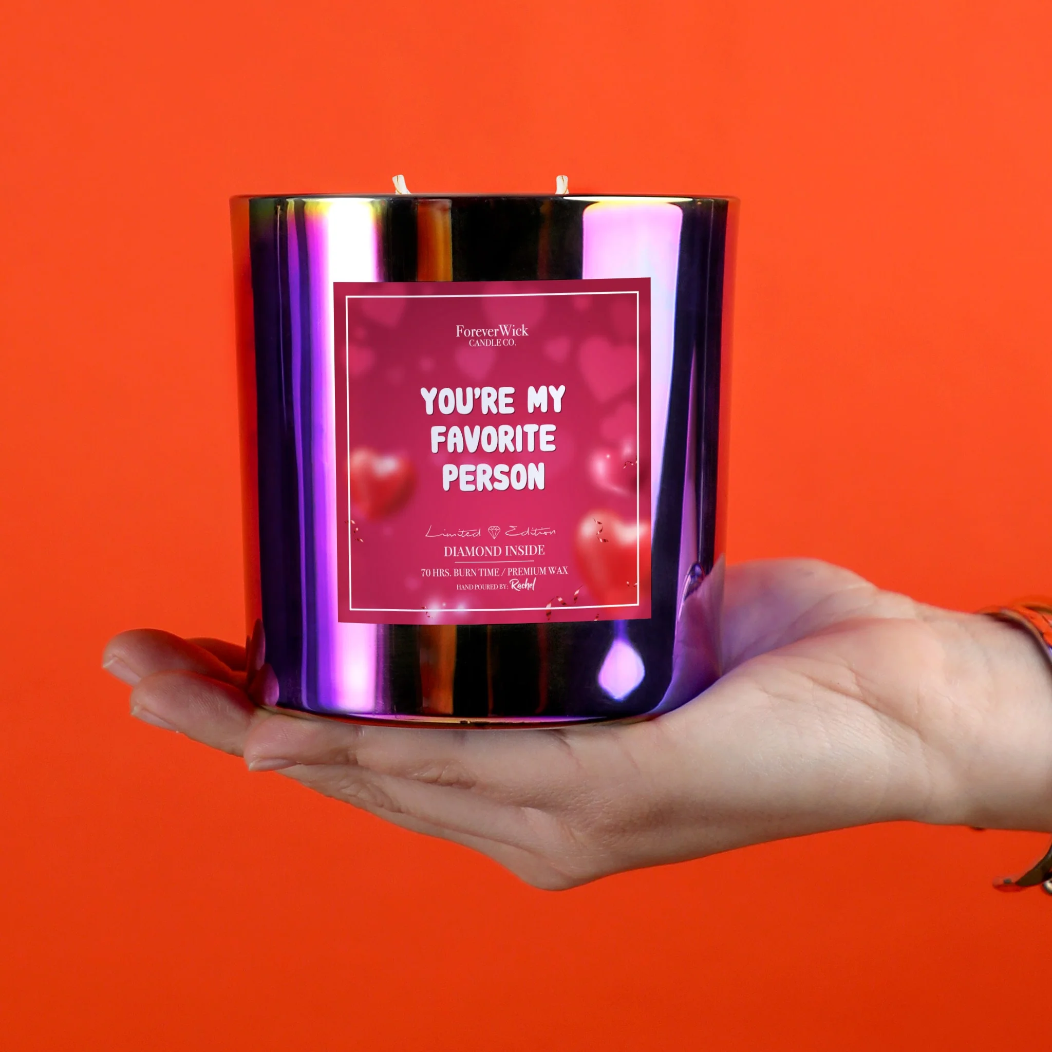 You're My Favorite Person Sparkle Diamond Candle - Image 6