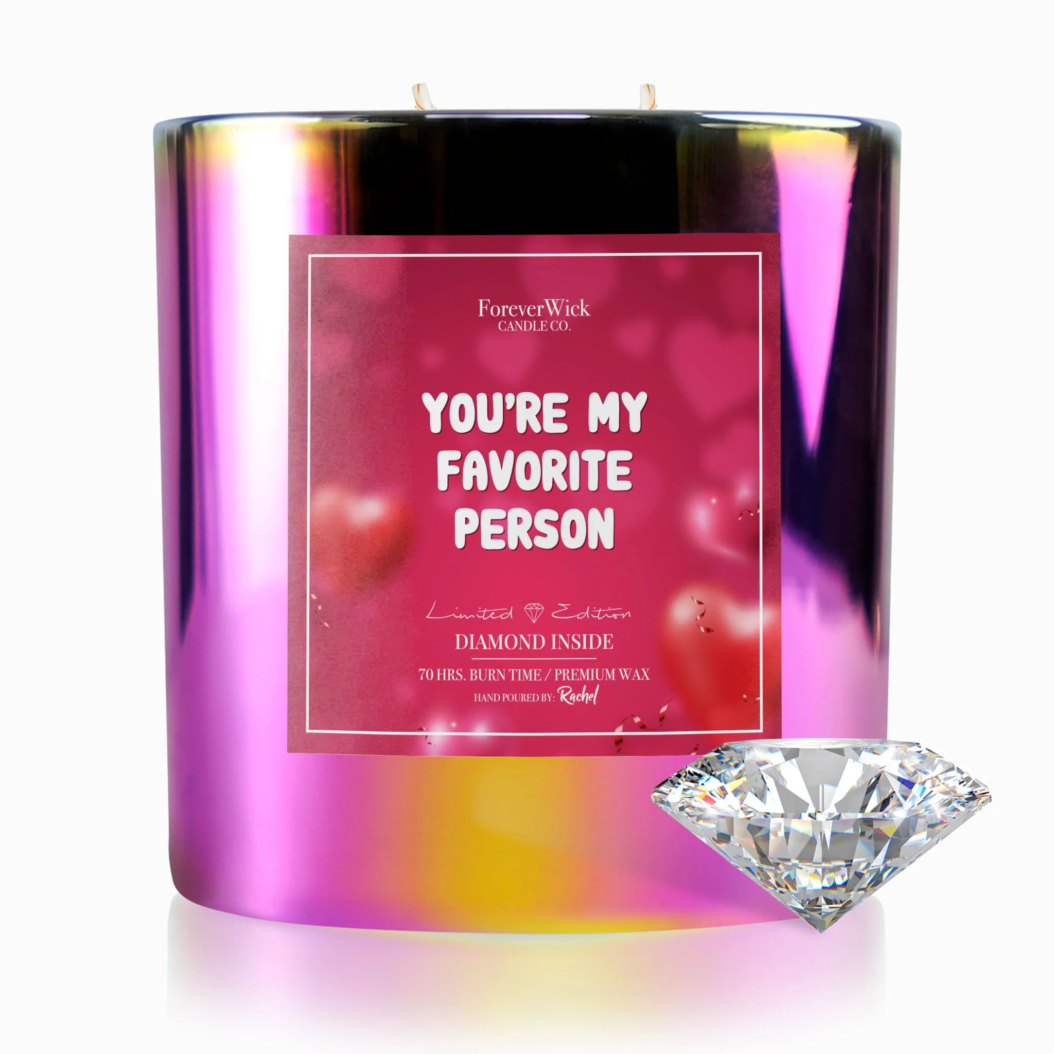 You're My Favorite Person Sparkle Diamond Candle - Image 7