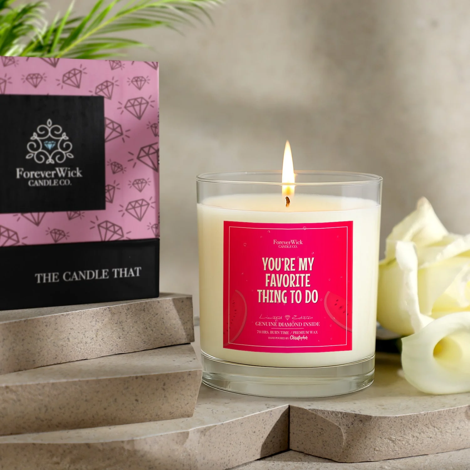 You're My Favorite Thing To Do Diamond Candle - Image 6