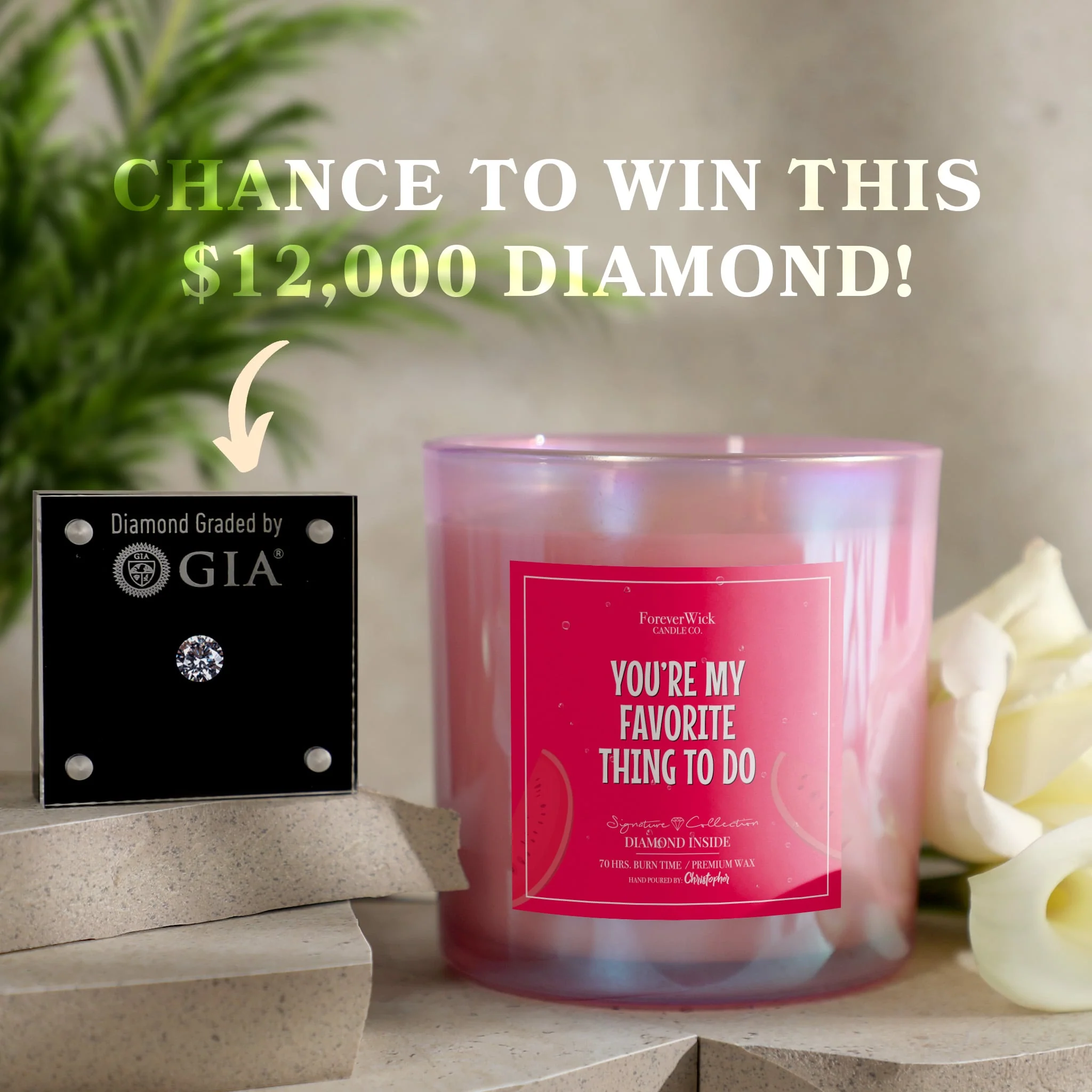 You're My Favorite Thing To Do Diamond Candle - Image 8